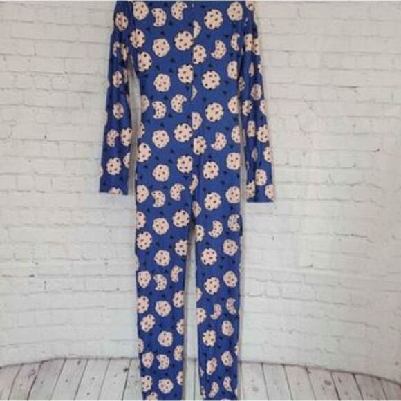 Women's Front Zip Onesie Cookies Large - Picture 4 of 4